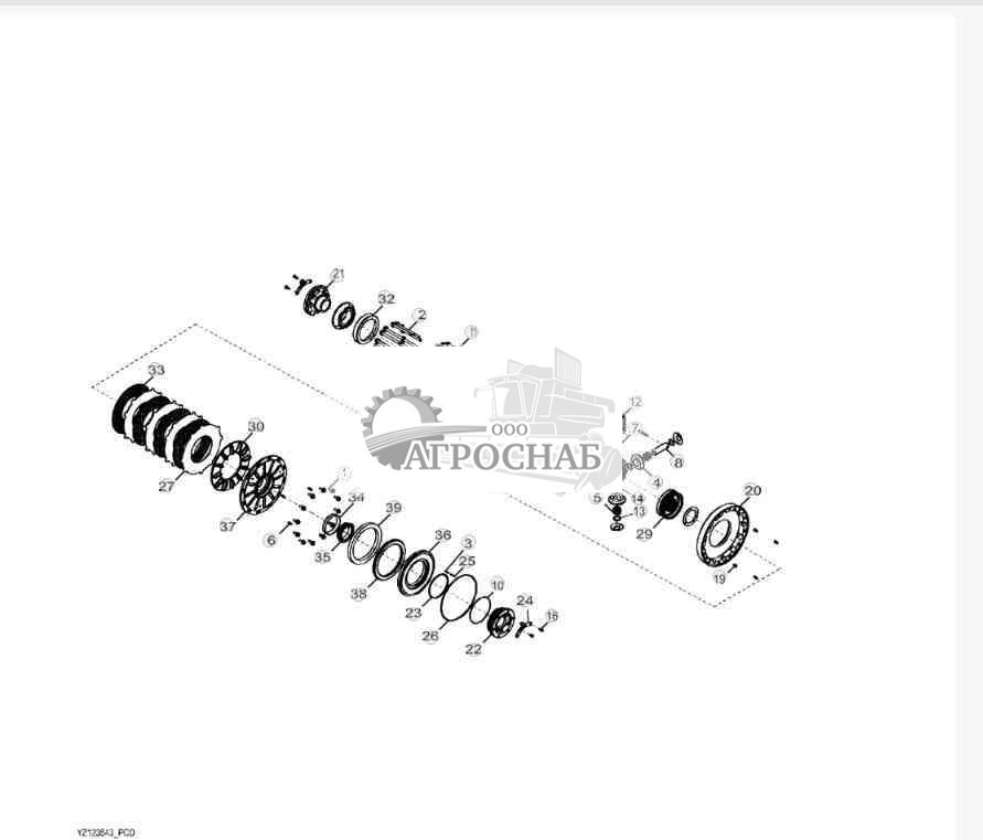 YZ123543 Дифференциал, блокировка 